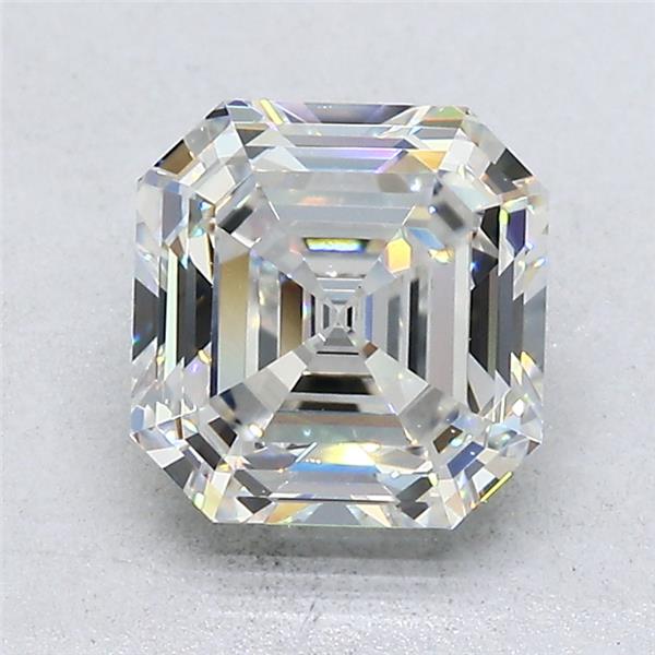 【正規品　 ASSCHER】0.48ct/0.39ct VVS2 D Hand carved Halo Asscher Cut Diamond Ring, 2.1Ct H VVS2 GIA