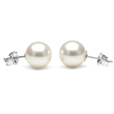 Hanadama Akoya Pearl Stud Earrings Sizes 7 5 9 5m Espha01 Hanadama Akoya Pearl Stud Earrings Sizes 7 5 9 5m