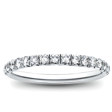 French Cut 1 2 Cttw Diamond Wedding Band 2mm Adiamor R3035 French Cut 1 2 Cttw Diamond Wedding Band 2mm
