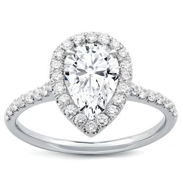 French Cut Halo For Pear R2963 Pear