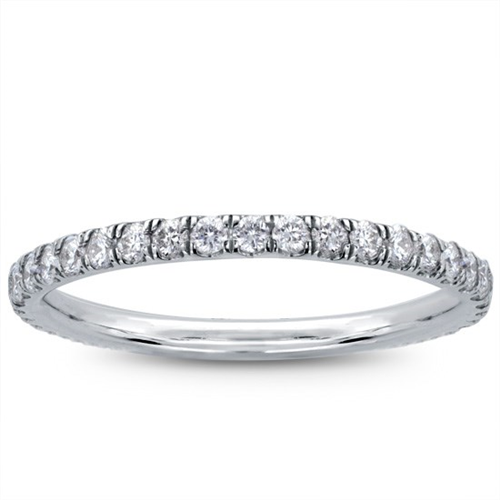 French Cut 1/2 cttw Diamond Eternity Band 1.7mm | Adiamor in Platinum