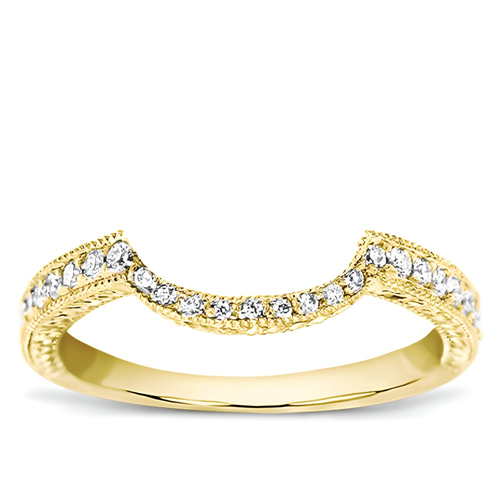 Curved Matching 1 4 Cttw Diamond Wedding Band For R2839 In 14k