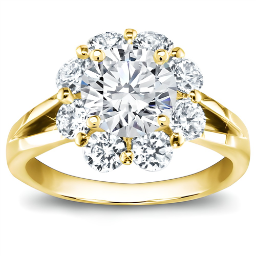 diamond flower setting