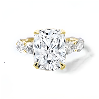 East West Oval Lab Diamond Ring Setting | RLG3191