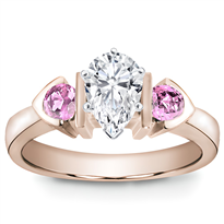 Pink Sapphire Accented, Bezel Set Setting | R2492P