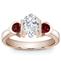 Ruby Accented, Bezel Set Engagement Setting | R2492R